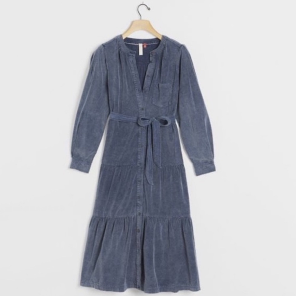 Anthropologie Pilcro tiered midi dress